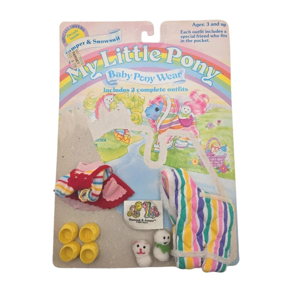 Vintage 1985 Hasbro My Little Pony Baby Pony Wear Jumper and Snowsuit U308A